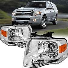 Usado, Conjunto de faróis de canto âmbar carcaça cromada Ford Expedition 2007-2014 comprar usado  Enviando para Brazil