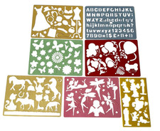 Plastic colourful stencils for sale  HEREFORD