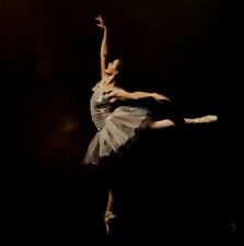 Usado, WILLIAM OXER ORIGINAL Memória Lago dos Cisnes bailarina dança balé grande pintura a óleo   comprar usado  Enviando para Brazil