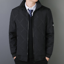 Usado, Jaqueta acolchoada quente masculina de lã colarinho suporte inverno casaco acolchoado térmico roupa externa comprar usado  Enviando para Brazil