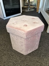 Pink buttoned stool for sale  LEISTON