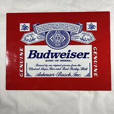 Metal budweiser sign for sale  YORK