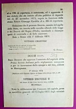 Montagnana regio decreto usato  Italia