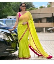 Georgette silk saree for sale  SOUTHALL