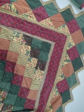 Colcha de retalhos e farsa - leve, verde, vermelha e rosa dupla/completa - 80”x80” comprar usado  Enviando para Brazil