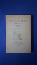 Villon oeuvres. illustrations d'occasion  Paris XVII