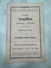 1911 Wurlitzer Co. 4º Programa Anual de Excursão para Funcionários Highland Grove Ohio comprar usado  Enviando para Brazil