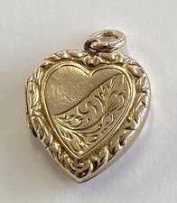 antique gold locket heart for sale  THETFORD