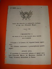 Regio decreto 1888 usato  Italia
