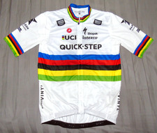 CAMISETA QUASE PERFEITA 2021 QUICKSTEP WORLD CHAMPIONS. BAÚ CASTELLI XL 39-41" comprar usado  Enviando para Brazil