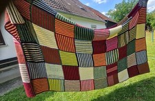 Strickdecke patchwork boho gebraucht kaufen  Altenmünster