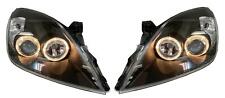 Usado, Par de faróis projetores RHD LHD olhos de anjo preto para Vauxhall Vectra C 05-08 comprar usado  Enviando para Brazil