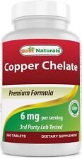 Usado, Quelato de cobre Best Naturals 6 mg por porção - 360 comprimidos comprar usado  Enviando para Brazil