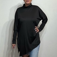 Black asymetrical turtleneck for sale  Katy