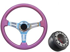 Pink chrome steering for sale  PETERBOROUGH