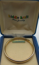 Antiga pulseira articulada folheada a ouro 14k Kiddie Kraft infantil nova na caixa comprar usado  Enviando para Brazil