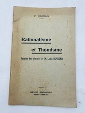 Warrain rationalisme thomisme d'occasion  Montpellier-