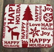 Renas Happy Holiday 🌲Natal🌲Esteira de secagem de pano. Vermelho~tamanho 16 pol x 18 pol, usado comprar usado  Enviando para Brazil