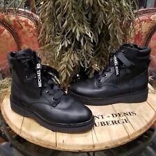 Botas al tobillo de cuero negras Trudy con logotipo MK de MICHAEL KORS MK para mujer talla 9 segunda mano  Embacar hacia Mexico