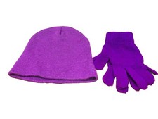 Purple gloves beanie for sale  Humble