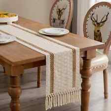 Corredor de mesa rústico algodão natural mesa de jantar decoração chuveiro comprar usado  Enviando para Brazil