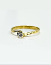 Bague solitaire jaune d'occasion  Domont