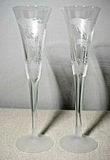 Ingrid Bohemian Crystal Dolphin gravado taças de champanhe flautas conjunto assinado de 2 comprar usado  Enviando para Brazil