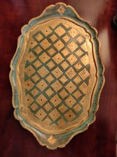 Vintage tablett handbemalt gebraucht kaufen  Versand nach Germany