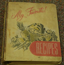 Usado, Vintage 1949 "My Favorite! Recipes" Recipe Organizer Notebook comprar usado  Enviando para Brazil