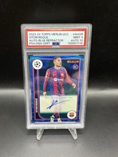 SSP PSA 10 Auto Perfeito 9 Vitor Roque Rookie Auto/75 Barcelona Correspondência de Cor comprar usado  Enviando para Brazil