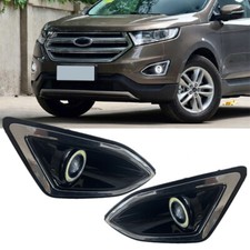 Par de moldura de para-choque LED luz de neblina lâmpada de direção halo olhos p para Ford Edge 2015-2018 comprar usado  Enviando para Brazil