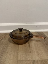 Panela de molho pequena Corning Ware Visions âmbar 0,5 L com tampa de vidro PYREX P81C ~ Excelente estado usado! comprar usado  Enviando para Brazil