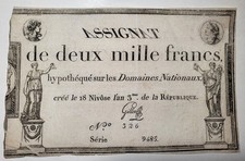 Banknote billet assignat d'occasion  Reims
