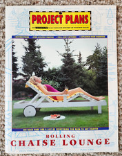 Rolling Chaise Lounge Workbench Do It Yourself Woodcraft Project Design Plan comprar usado  Enviando para Brazil