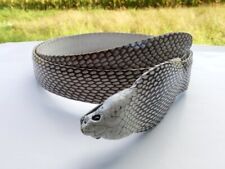Usado, Cinto masculino genuíno pele de cobra cabeça de cobra cor natural comprar usado  Enviando para Brazil