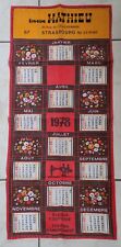 Torchon calendrier tissus d'occasion  Lingolsheim