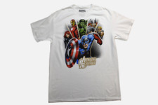Usado, Camisa branca Marvel Avengers masculina Capitão América Vingadores montagem nova P, G, XL comprar usado  Enviando para Brazil