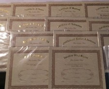Tan parchment certificates for sale  Portland