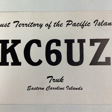 Cartão de rádio Caroline Islands QSL 1957 assinado por Carl Kunz Truk Carmel Califórnia comprar usado  Enviando para Brazil