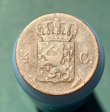 UNC - 1852 - 1/2 centavo - Holanda - Boa moeda de cobre! comprar usado  Enviando para Brazil