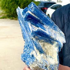 4,05 lb Naturalny niebieski kynit z przezroczystym kwarcowym okazem kryształ energia duchowa na sprzedaż  Wysyłka do Poland