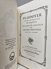Plaidoyer cadenas ceintures d'occasion  Verzy