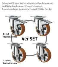 4er set schwerlastrollen gebraucht kaufen  Lohne (Oldenburg)