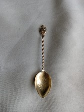 COLHER DEMITASSE PRATA ESTERLINA FIGURA DE PÁSCOA BEBÊ GALINHA E OVO com ALÇA TORCIDA comprar usado  Enviando para Brazil