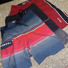 Usado, LOTE 3 MAIÔ MASCULINO BORDSHORTS ÂNCORA AZUL BURNSIDE RIPCURL MÉDIO 32 comprar usado  Enviando para Brazil