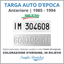 Replica targa anteriore usato  Albano Laziale