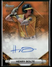 2023 Bowman Sterling Henry Bolte Auto /75 Laranja #PA-HB A's O500 comprar usado  Enviando para Brazil