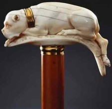 bengala de madeira esculpida à mão para cachorro comprar usado  Enviando para Brazil