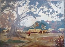 Panneau ancien laque d'occasion  Bressuire