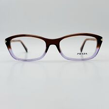 Óculos PRADA Feminino Oval Marrom Roxo Logotipo Clássico Mod. VPR 04P Novo comprar usado  Enviando para Brazil